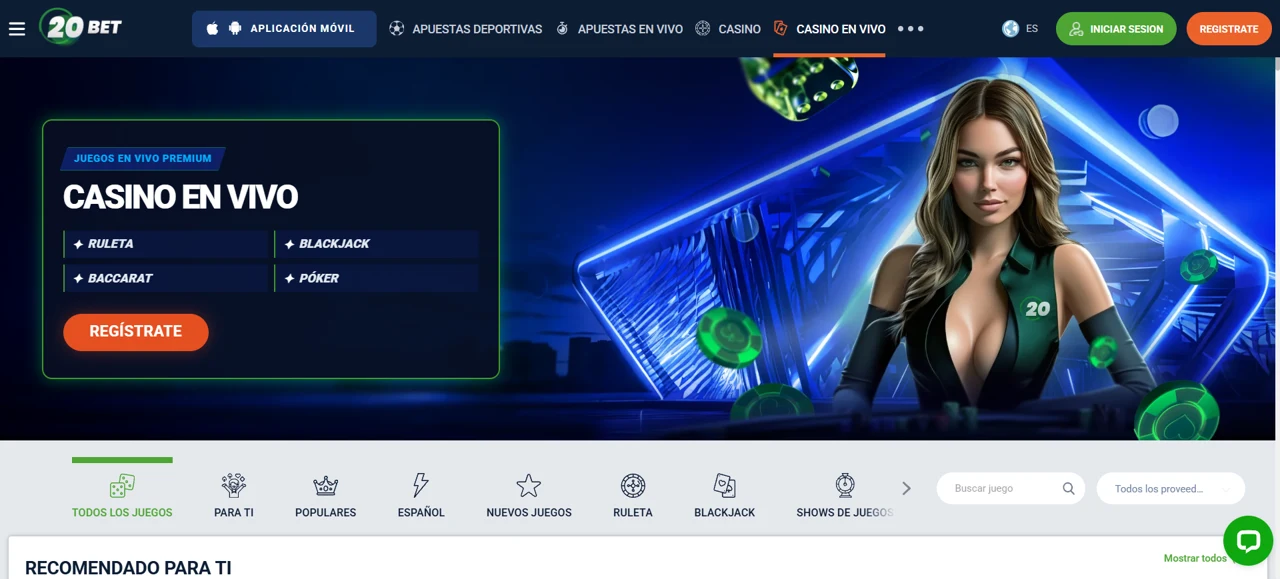 Captura de 20Bet 1