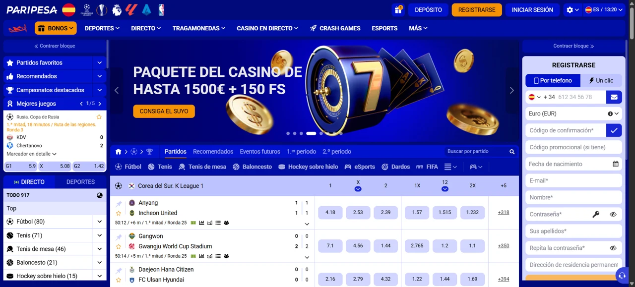 Captura de Paripesa 1