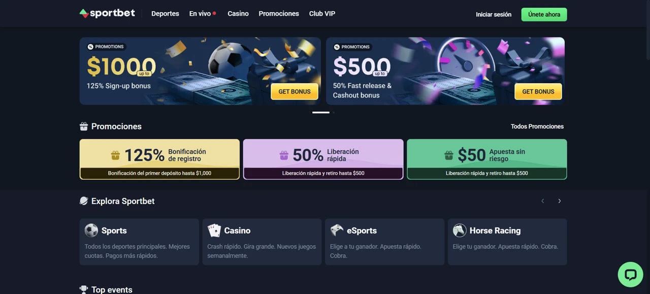 Captura de Sportbet.One 1