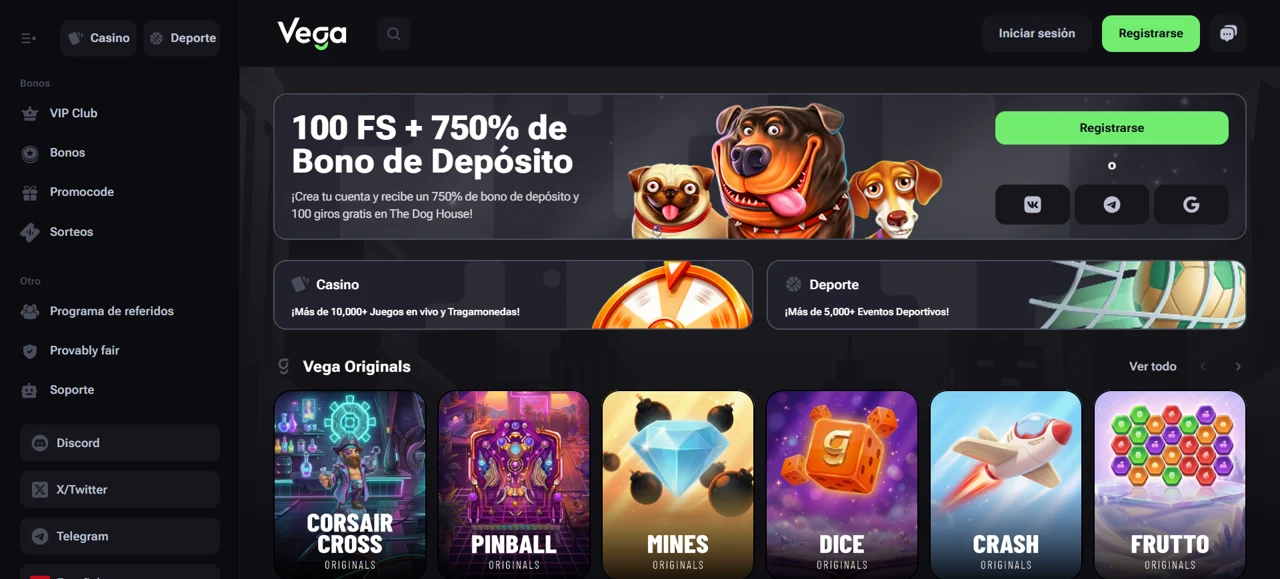 Captura de Vega Bet 1