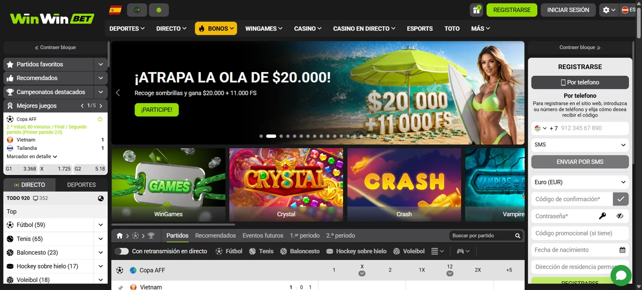 Captura de WinWinBet 1